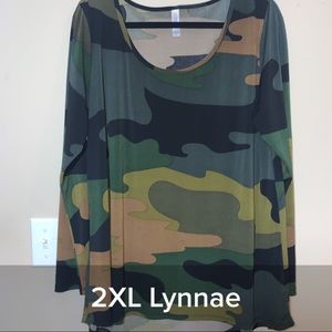 LuLaRoe Camo Lynnae 2X